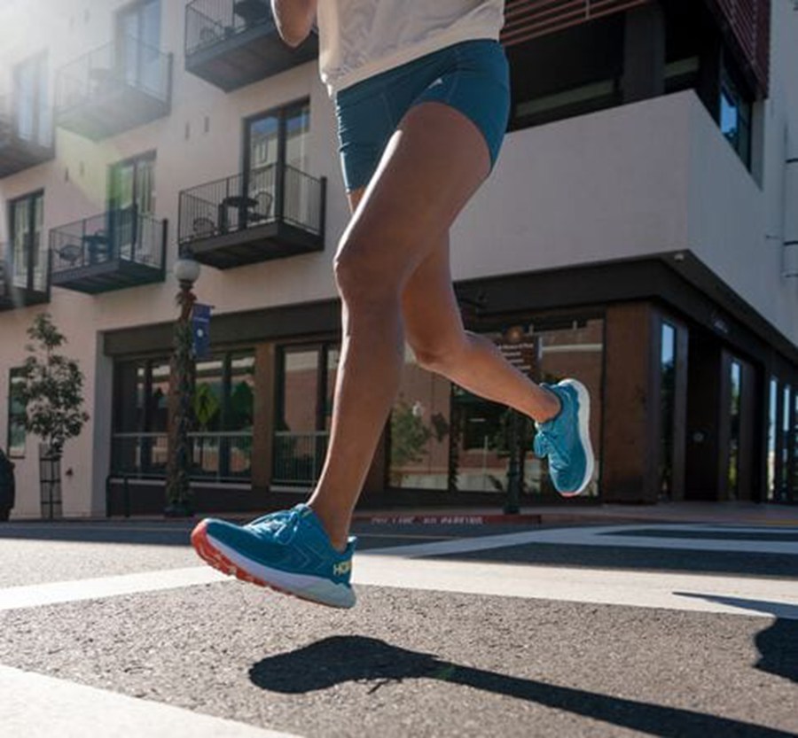 Hoka One One Running Shoes Womens - Blue/White - Arahi 5 - 3689-ECVXQ